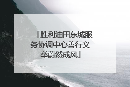 胜利油田东城服务协调中心善行义举蔚然成风