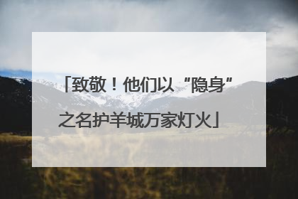 致敬！他们以“隐身”之名护羊城万家灯火