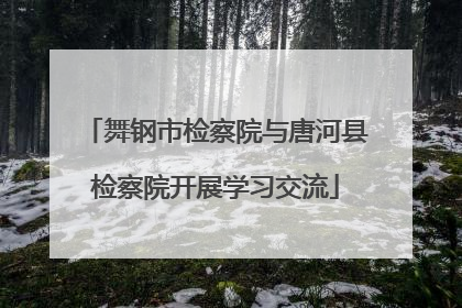 舞钢市检察院与唐河县检察院开展学习交流