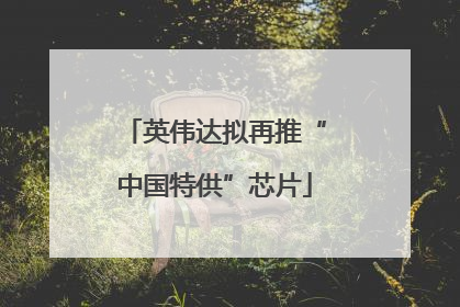 英伟达拟再推“中国特供”芯片