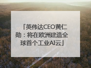 英伟达CEO黄仁勋：将在欧洲建造全球首个工业AI云