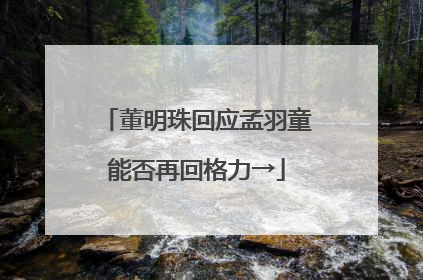 董明珠回应孟羽童能否再回格力→
