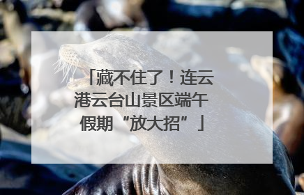 藏不住了！连云港云台山景区端午假期“放大招”
