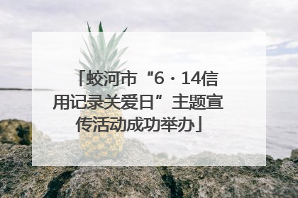 蛟河市“6・14信用记录关爱日”主题宣传活动成功举办