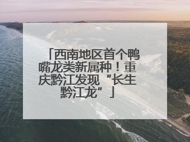 西南地区首个鸭嘴龙类新属种！重庆黔江发现“长生黔江龙”