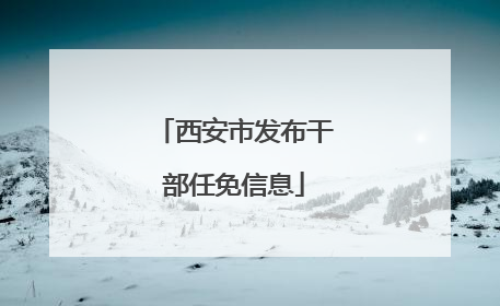 西安市发布干部任免信息