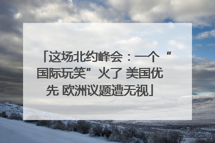 这场北约峰会：一个“国际玩笑”火了 美国优先 欧洲议题遭无视