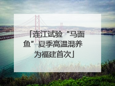 连江试验“马面鱼”夏季高温混养 为福建首次