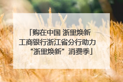 购在中国 浙里焕新 工商银行浙江省分行助力“浙里焕新”消费季