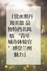 赏水墨丹霞美景 品独特西北风情 “青年城市体验官”感受兰州魅力