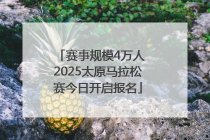 赛事规模4万人 2025太原马拉松赛今日开启报名