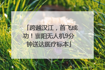 跨越汉江，首飞成功！襄阳无人机9分钟送达医疗标本