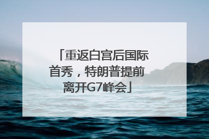 重返白宫后国际首秀，特朗普提前离开G7峰会