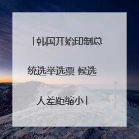 韩国开始印制总统选举选票 候选人差距缩小