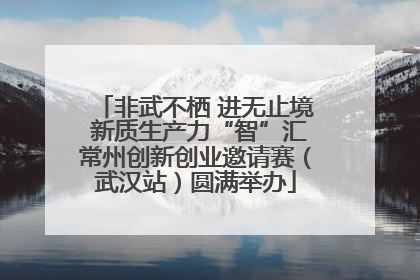 非武不栖 进无止境 新质生产力“智”汇常州创新创业邀请赛（武汉站）圆满举办