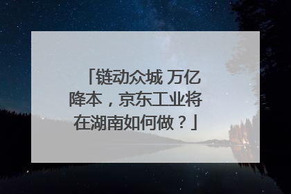 链动众城 万亿降本，京东工业将在湖南如何做？