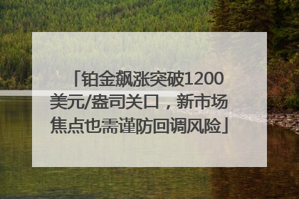 铂金飙涨突破1200美元/盎司关口，新市场焦点也需谨防回调风险