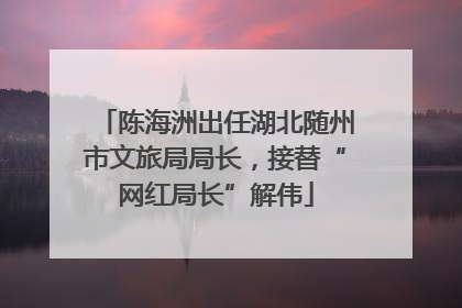 陈海洲出任湖北随州市文旅局局长，接替“网红局长”解伟