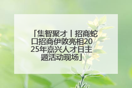 集智聚才丨招商蛇口招商伊敦亮相2025年嘉兴人才日主题活动现场