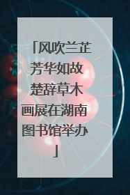 风吹兰芷 芳华如故 楚辞草木画展在湖南图书馆举办