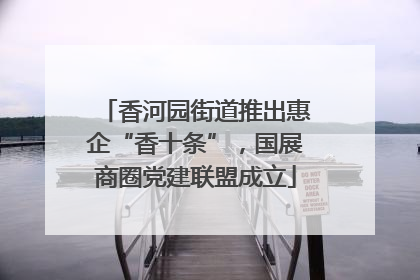 香河园街道推出惠企“香十条”，国展商圈党建联盟成立
