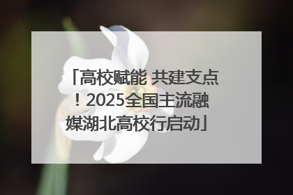 高校赋能 共建支点！2025全国主流融媒湖北高校行启动