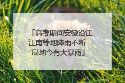 高考期间安徽沿江江南等地降雨不断 局地今有大暴雨