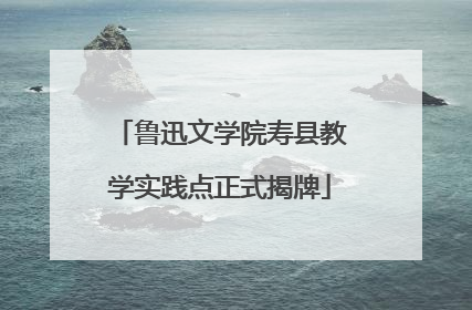 鲁迅文学院寿县教学实践点正式揭牌
