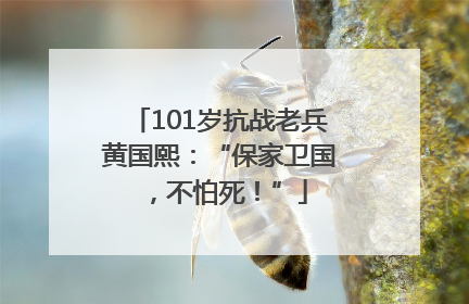 101岁抗战老兵黄国熙：“保家卫国，不怕死！”