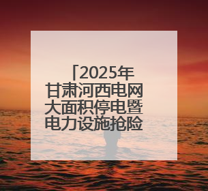 2025年甘肃河西电网大面积停电暨电力设施抢险救援政企协同联动综合应急演练在武威成功举行
