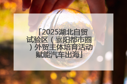 2025湖北自贸试验区（襄阳都市圈）外贸主体培育活动赋能汽车出海