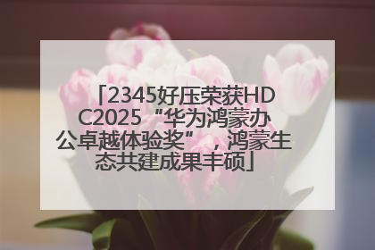 2345好压荣获HDC2025“华为鸿蒙办公卓越体验奖”，鸿蒙生态共建成果丰硕