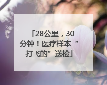 28公里，30分钟！医疗样本“打飞的”送检