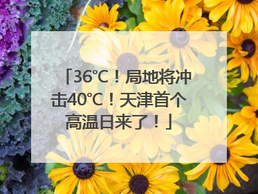 36℃！局地将冲击40℃！天津首个高温日来了！