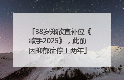 38岁郑欣宜补位《歌手2025》，此前因抑郁症停工两年