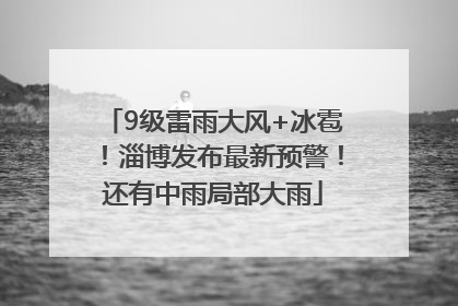 9级雷雨大风+冰雹！淄博发布最新预警！还有中雨局部大雨